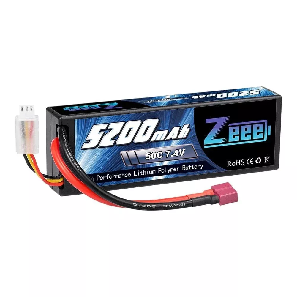 1/2 unidades Zeee 5200mAh 7.4V 50C Lipo Baterias - para RC Car 2S RC Lipo Bateria com plugue T para RC Drone Car Truck Helicóptero Barco FPV Bateria