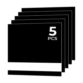 1/20in Laser Engraving Black to White Two-Tone Plastic Sheet (PU) for all xTool machines, 5pcs