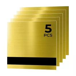 1/20in Laser Engraving Gold to Black Two-Tone Plastic Sheet(PU) for all xTool machines, 5pcs