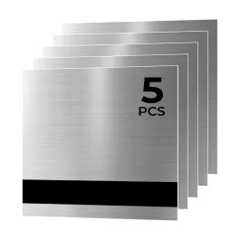 1/20in Laser Engraving Silver to Black Two-Tone Plastic Sheet (PU) for all xTool machines, 5pcs