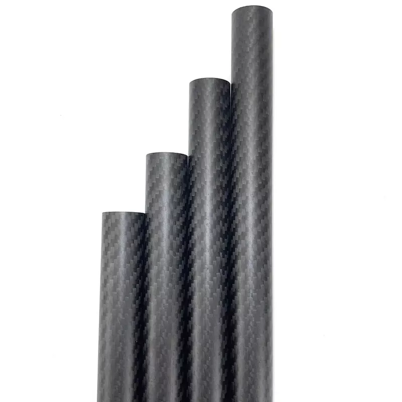 1/ 2Pcs 3K Pure Carbon Fiber Tube Length 0.5M Twill Matte Composite Hardness DIY Japan Material Pipe for RC Airplane Drone Arm 2PCS 19x17x500mm