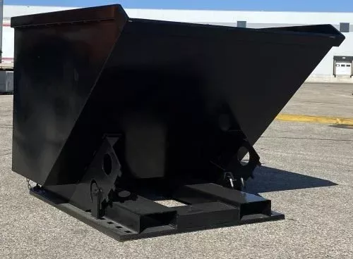 1.5 to 3.0 Cubic Yard Forklift Dump Hoppers – Standard & Heavy-Duty Tip Bin Models